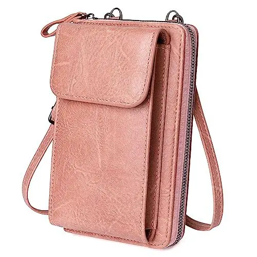 Produktbild: GEEADNB Umhängetasche Damen, Kleine Handy Crossbody Bag zum Umhängen Multifunktionale Moderne Handtasche Schultertasche für Frauen mit Geldbörse Schultergurt (Rosa)