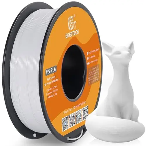 Produktbild: GEEETECH HS-PLA Filament 1,75mm pla Filament für Hochgeschwindigkeits-3D-Drucker, 1 Spule,1kg, Weiß