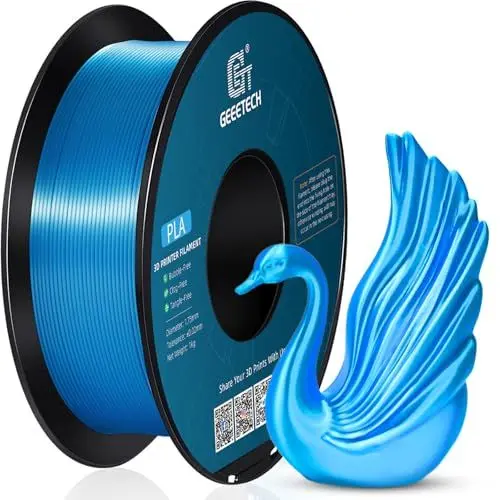 Produktbild: GEEETECH PLA Silk filament 1.75mm, 3D Drucker Filament PLA 1kg Spool (sky blue)