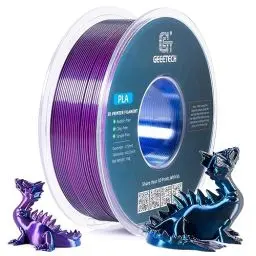 Produktbild: GEEETECH Tricolor Silk PLA Filament 1,75mm, 3D Drucker Filament 1KG/Spule, Silk Blau Lila Schwarz