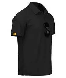 Produktbild: JACKETOWN Poloshirts Herren Kurzarm Atmungsaktives Schnelltrocknend Poloshirts Männer Sommer Knopfleiste T-Shirts Männer Casual Sport Shirt Basic Regular Fit Golf Polohemd(Blau-L)