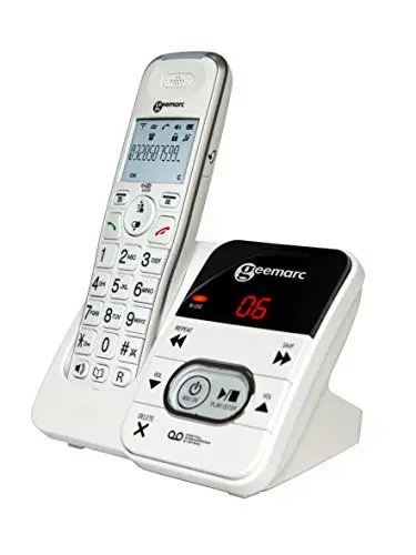 Produktbild: Geemarc Amplidect 295 - Einfach zu bedienendes verstärktes schnurloses Telefon mit Anrufbeantworter, starkem Klingelton und großen Tasten für Senioren - Geringer bis mittlerer Hörverlust - Version DE