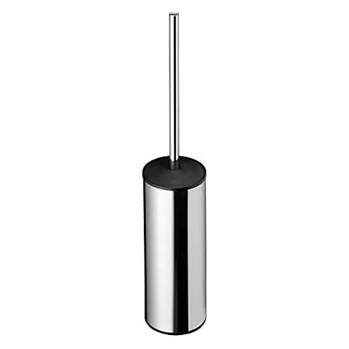 Produktbild: Geesa Wynk Toilettenbürste freistehend, WC-Bürstengarnitur mit Deckel und herausnehmbaren Kunststoffeinsatz, Farbe: Chrom, 79 x 402 x 79 mm