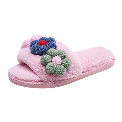 Produktbild: Gefilzte Hausschuhe Damen Filz Pantoffeln Damen Frauen Damen Freizeitschuhe Mode weiche Sohle rutschfeste Hausschuhe Schlafzimmer Hausschuhe Gefilzte Hausschuhe Damen Filz Pantoffeln Damen (Pink, 40)