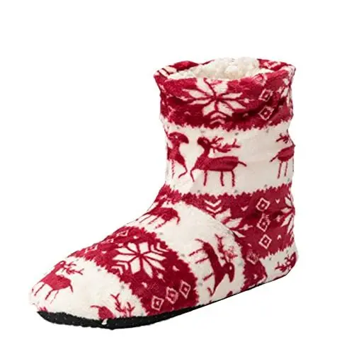 Produktbild: Gefilzte Hausschuhe Damen Filz Pantoffeln Damen Winterwarme Weihnachtsbaumwollschuhe Indoor-Haushaltsschuhe für Männer und Frauen Gefilzte Hausschuhe Damen Filz Pantoffeln Damen (Red, 37)