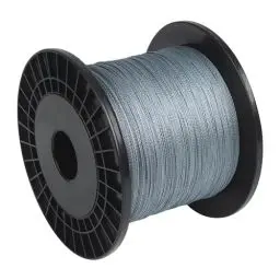 Produktbild: Geflochtene Angelschnur 4-Fach PE Geflochten Angelschnur 100m/300m/500m/Grey-1000M Superstarke Geflochten Angeln Schnüre für Süßwasser Salzwasser(Grey-300M-0.8#