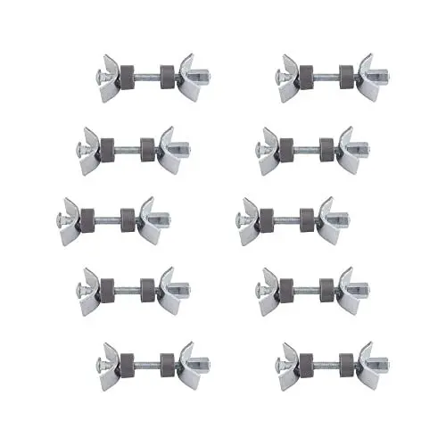Produktbild: GEFONG Arbeitsplatten Verbindungsbolzen mit M6 Gewinde Länge 65mm Verzinkter Stahl Möbelverbinder Schrauben Verbindungsschraube zum Fügen Klemmung und Fixierung 10 Stück