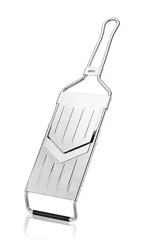 Produktbild: GEFU V-Hobel RASPINI | Stufenlos verstellbare Edelstahlklinge | Gemüse Schneider für Gurken, Karotten, Kartoffeln | Ergonomischer Griff, rutschfest
