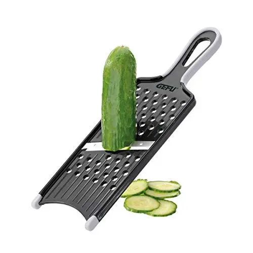 Produktbild: GEFU Gemüsehobel ASIA – Hochwertige Edelstahlklinge für Perfekte Scheiben | Integrierte Reibe für Ingwer & Muskat | Ergonomischer Griff & Rutschfest