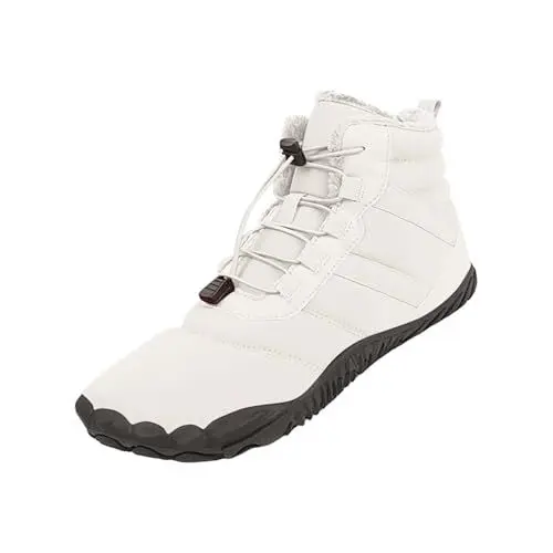 Produktbild: Gefütterte Gartenschuhe Leichte Sneaker Herren Sportschuhe Modische Schwimmschuhe Watschuhe Atmungsaktiv Leichte Rutschfeste Bequeme Schuhe Barfußschuhe Herren Winter Hiking Schuhe Herren (White, 44)