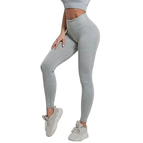 Produktbild: Gefütterte Leggings Mädchen Winterleggins Damen Frauen solide Hosen Training Leggings Hosen High Taille elastische Modehose für Frauen Jeggings Gefüttert Damen Wollleggins Für Damen (Grey, S)