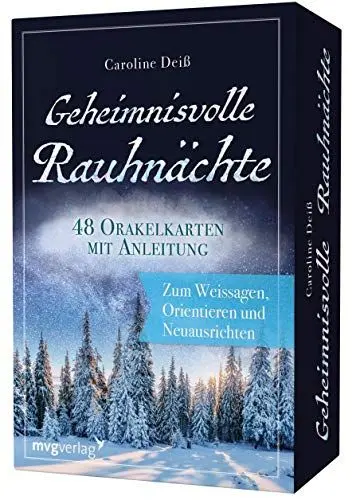 Produktbild: Geheimnisvolle Rauhnächte – 48 Orakelkarten mit Anleitung: Zum Weissagen, Orientieren und Neuausrichten. Das perfekte Geschenk für den Adventskalender oder zu Weihnachten