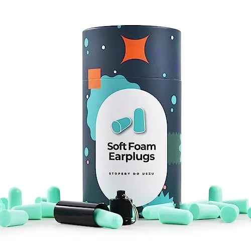 Produktbild: Gehörschutz Stöpsel,Ohrstöpsel zum Schlafen, 60 Paare Gehörschutz Ohrstöpsel mit 38dB SNR, Superweiche Schaum Gehörschutzstöpsel, Lärmschutz Earplugs zum Laute Geräusche, Schnarchen, Lernen, Konzerte