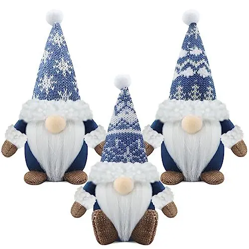 Produktbild: Gehydy Weihnachtswichtel Figuren 3er Set Weihnachtsdeko Wichtel Weihnachten Deko Wichtel Zubehör Dekoration Christmas für Home Küche - Grau