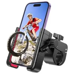 Produktbild: GEJIN Handyhalterung Fahrrad, 360° Smartphone Handyhalterung Motorrad，e Scooter Handyhalterung ebike Roller Halter Lenker Fahrrad Handyhalter, für 4.5-7.0 Zoll iPhone & Android Smartphones