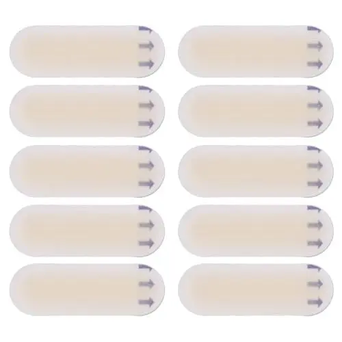 Produktbild: Gel Blasenpads 10 Stück 20x60mm, Schutz gegen hohe Absätze, Weiches Gelmaterial, Tragbarer Schutz, Hoher Komfort und Unterstützung
