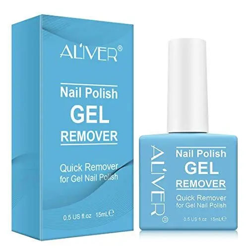 Produktbild: ALIVER Gel Nagellackentferner für Nägel in 2-4 Minuten, professioneller, schneller und einfacher Nagellackentferner, ohne Folie, Einweichen oder Einwickeln, 15ml, Unparfümiert