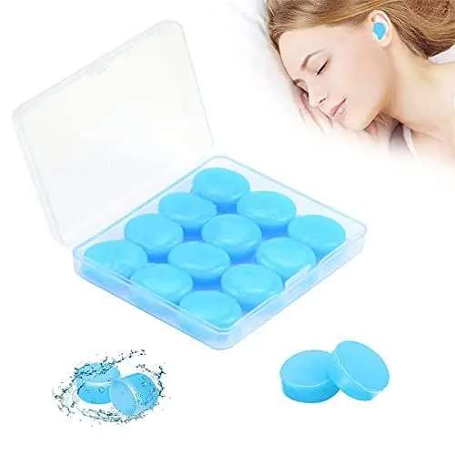 Produktbild: Gel Ohrstöpsel zum Schlafen, 6 Paare Weiche Silikon Ohrstöpsel, Erwachsene Geräuschunterdrückender Ohrenstöpsel, ideal zum Schnarchen, Schwimmen, Konzert, Studieren, Arbeiten