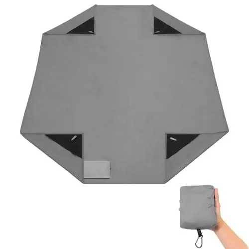 Produktbild: Gelewuld Stranddecke Pocket Blanket, Picknickdecke 150 * 180 cm für 2-4 Erwachsene, wasserdicht sanddicht schnell trocknend Outdoor Picknickdecke für Reisen, Camping, Wandern