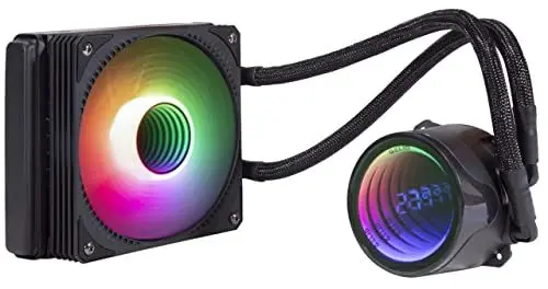 Produktbild: Gelid Solutions Liquid 120 - All-in-One CPU AIO Wasserkühler mit 120mm RGB Lüfter, 750-1800 U/min, AM5 und LGA 1700 kompatibel, beinhaltet GC4 Wärmeleitpaste.