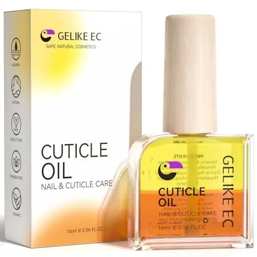 Produktbild: Gelike ec Cuticle Oil Nail: Pflege für Nägel & Nagelhaut Nagelöl für Nagelpflege Mit Bio-Ölen & Vitamin E Vegan Glättet und Stärkt Nährende Nägel 16ml Honig
