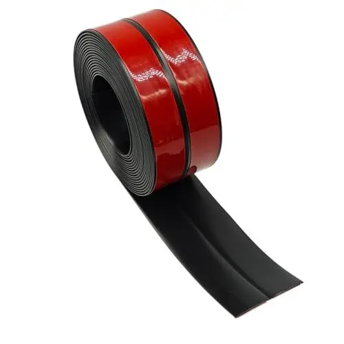 Produktbild: GELINTONG Weichsockelleiste aus PVC - Neues Upgrade Biegbare Knickleiste-selbstklebende Abschlussleiste-Flexible Dekorative Zierleiste Profil - Haus Dekoration (schwarz, 6Meter 30 x 30 mm)