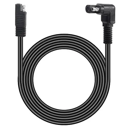 Produktbild: GELRHONR 12AWG SAE-Verlängerungskabel, 90 Grad 2-polig SAE-Schnelltrennung, DC-Verlängerungskabel, für Motorrad, Autobatterie, Starthilfe, Solar, Schwarz, 2,9 Fuß