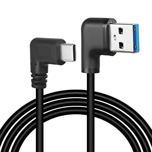 Produktbild: GELRHONR Rechtwinkliges USB Typ C Kabel, 90 Grad 18W Schnelllade USB A zu USB C Kabel (Rechts-1M)