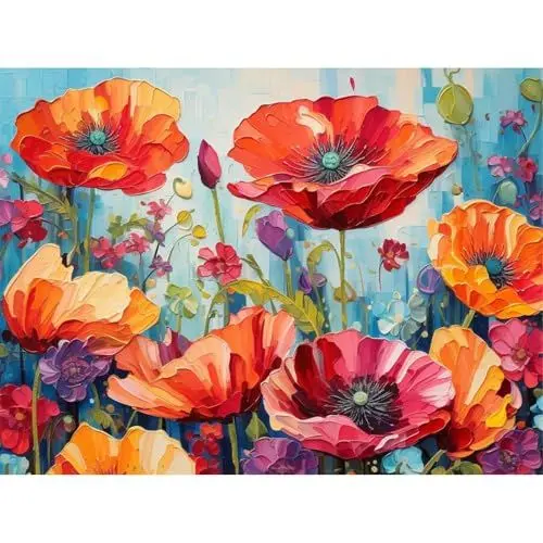 Produktbild: Gemartmall Blumen Diamond Painting Set für Erwachsene - 5D Diamant Painting Bilder, Arts Craft für Home Wand Decor 30x40cm