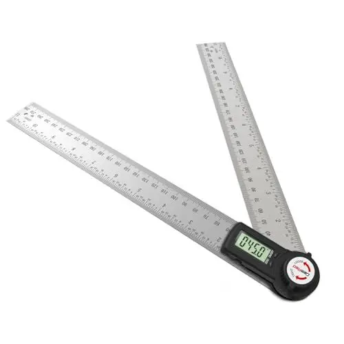 Produktbild: GemRed Winkelmesser Digital, Edelstahl 600 mm Winkellehre mit LCD Anzeige 360° Winkel Messen, Digitaler Winkelmesser für Holzbearbeitung, Bau, Heimwerkerwerkzeuge