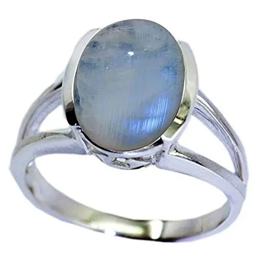 Produktbild: Gemsyogi Damen Herren Unisex - 0,925 Sterling-Silber 925 Oval Mehrfarbig Mondstein