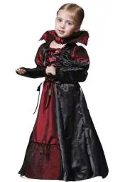 Produktbild: GEMVIE Vampir-Kostüm für Mädchen, Kleid und Accessoires für Mädchen, für Halloween, Karneval, Cosplay Twilight, Prinzessin-Kostüm, Vampirina-Kostüm (4-6 Jahre)