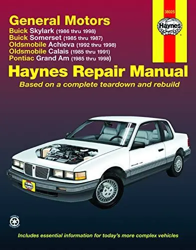 Produktbild: General Motors N-Cars, 1985-1998: Buick Skylark & Somerset, Oldsmobile Achieva & Calais, And Pontiac Grand Am (1985 thru 1998) (Haynes Manuals)