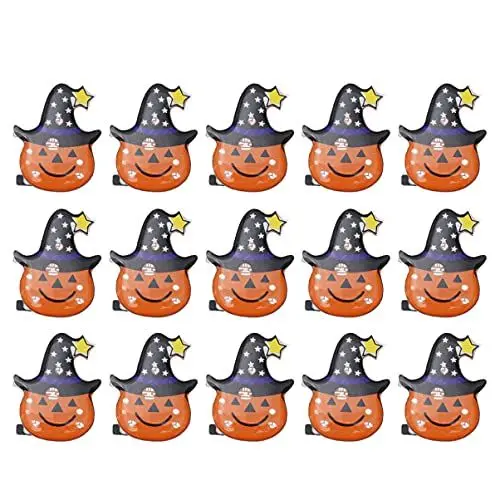 Produktbild: Generic 15Pcs Halloween Pumpkinflashing Brosche Führte Brosche Pin Kleid up Supplies Party Favors (Kürbis Hexe)