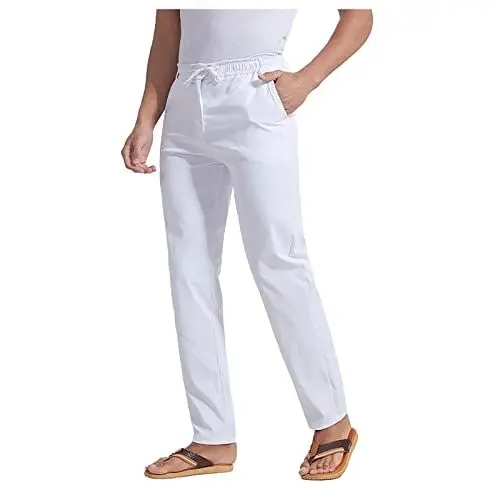 Produktbild: Generic Arbeitshosen Cargohose Herren Nahtlose Strumpfhose Sport Herren Hose Strumpfhose Punkte Joggen Hose Herren Leichte,+Luftige+Sommerhose Lange Unterhosen Herren Baumwolle Baumwoll Weiß XL