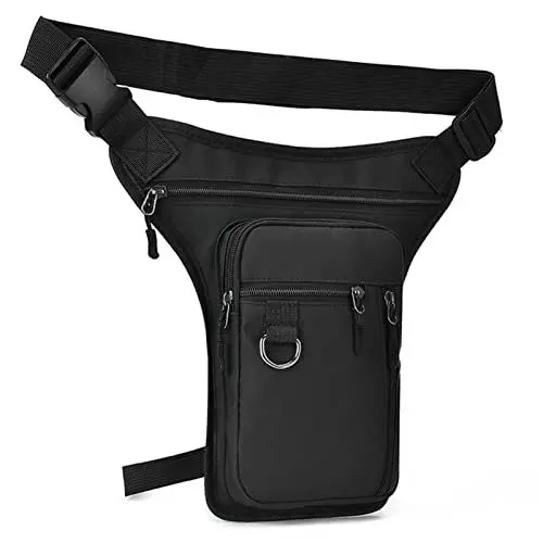 Produktbild: Generic Beinbeuteltasche - Drop-Leg-Gürteltaschen für Männer Frauen - Mehrzweck-Motorrad-Beintasche Outdoor-Reisen Hüfttasche Wandern Klettern Oberschenkeltasche, Schwarz