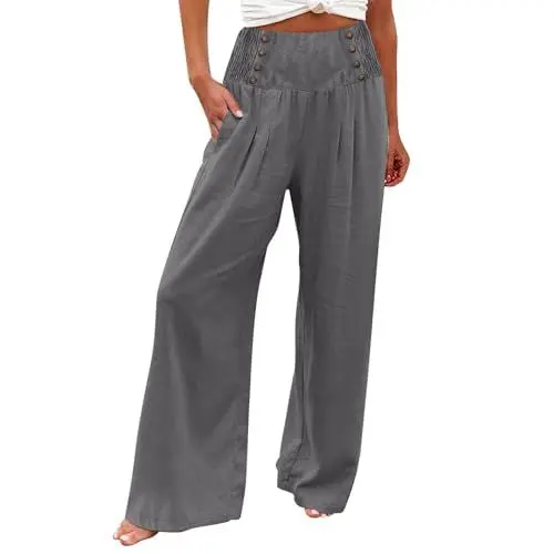 Produktbild: Generic Damen Leinenhose Schwarz Radunterhose Damen Gepolstert Jeans Latzhose Damen Latzhose Damen Kurz Hosen Damen Locker Schlaghose Damen