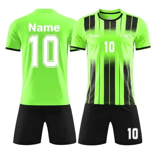 Produktbild: Generic Deutschland Trikot Personalisiertes Fußballtrikot, zweiteiliges Trikot und Shorts für Kinder und Erwachsene, aufgedruckte Nummer, Name, Teamlogo, Fußballtrikot mit Teamnamen