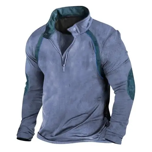 Produktbild: Generic Hoodie Herren Pulli Männer Männer Sweatjacke Oberteil Herren Kapuzenpullover Herren Kurzarm Regenjacke Herren Sweater Herren Oversize Zipper Hoodie Herren Herren Sweatshirt Blau 4XL