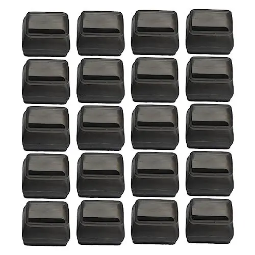 Produktbild: Generic Möbelfußabdeckungen, 20 Stück Stuhlbein-Bodenschoner, Rechteckig, Transparent, Schwarze Filzmatte, Kratzfest, Reduziert Geräusche, Tischbeinabdeckung (-3114230039512)