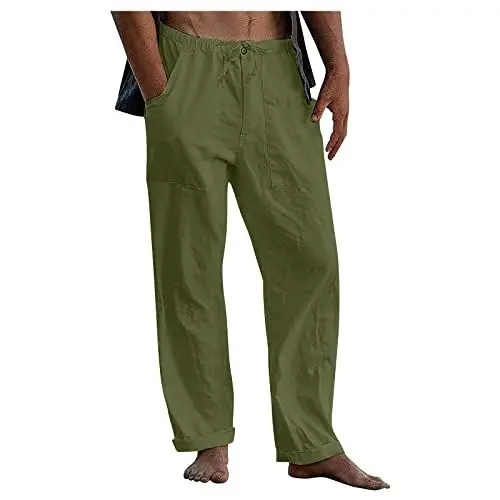 Produktbild: Generic NLJSWJ Unterhosen Männer Übergröße Regular Fit Draussen Outdoor-Sport Wanderhose mit Taschen Freizeit Bequeme und Atmungsaktiv Baumwollköperhose Lang Jogging Laufhose Herren,Größen S-5XL