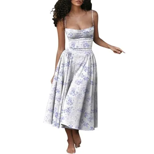 Produktbild: Generic Sommerkleid Damen Kleid Cocktailkleid Damen Elegant Kleines Schwarzes Kleid Sexy Kurzes Schwarzes Kleid Büro Outfit Damen Sommer Kommunionskleid Elegante Kleider Damen Dresses Türkis M