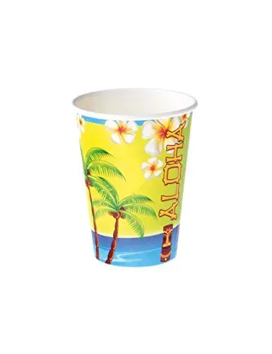 Produktbild: Generique - Aloha-Trinkbecher Hawaii-Partyzubehör 8 Stück bunt 250ml - Bunt
