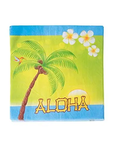 Produktbild: Generique - Aloha Papierservietten Hawaii-Mottoparty 20 Stück bunt 33x33cm - Bunt