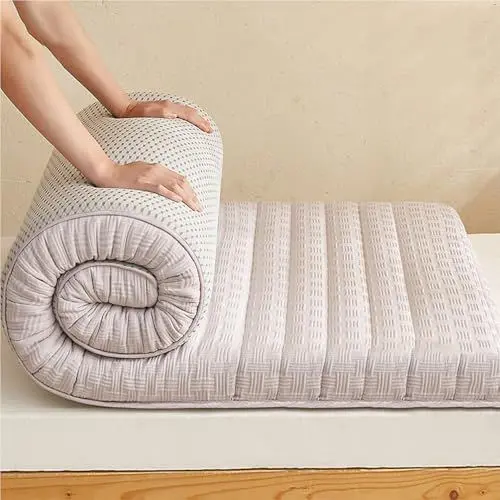 Produktbild: Generisch 001,100x200x9cm, Futon Matratze Gepolsterte Japanische Bodenmatratze Gesteppte Klappbett Baumwolle Topper Atmungsaktive Boden Bett Matte Bodenliege Gästebett