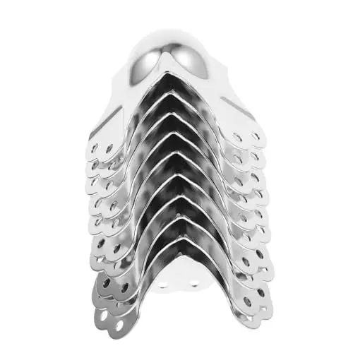 Produktbild: Generisch 10St -Eckenschutz bühnenlicht bühnenbeleuchtung Eckschutz aus Metall Eckenschutz für den Versand Kugelecken-Hardware Ballschützer Balleckenschutz Kante Ecke Eisen Silver