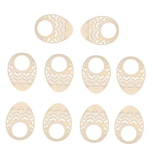 Produktbild: Generisch 10st Ervietten Ring Schmuckschale Serviettenringe Aus Perlen Goldene Serviettenringe Ostern Servietten Serviettenringe Aus Eukalyptus Weihnachtsbesteckhalter Hanfseil