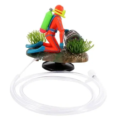 Produktbild: Generisch 1 Satz Aquarium-schatzsuche-froschmann Füller Für Fischtanks Pumpenaquarium Wasser Aquariumfiguren Schatzsucher-Statue Bausatz Stand Aquarium-Ornament Zubehör Halter Plastik