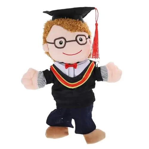 Produktbild: Generisch 1 Set Puppe Abschlusskleid Hüte Abschlusskappe Puppe Abschlussanzug Puppe Schönes Abschlusshemd Dress Up Puppe Abschlusshemd Puppendekor Abschlusshut Stoff