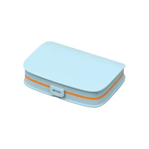 Produktbild: Generisch 1 Stück Karton Aufbewahrungsset tragbare pillendose pocket pharmacy mini tablettenbox medicine Schlüsselanhänger-Pillenhalter Mini Bausatz Bunker Medizin Blue